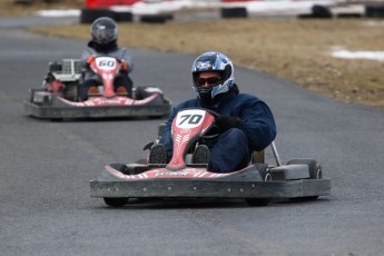 Go kart on ice événement Nicolas Barrette