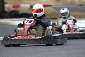 Go kart on ice événement Nicolas Barrette