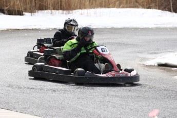 Go kart on ice événement Nicolas Barrette