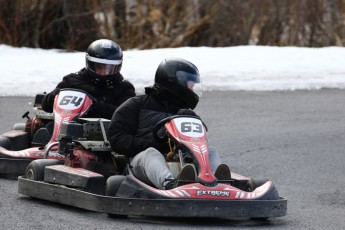 Go kart on ice événement Nicolas Barrette