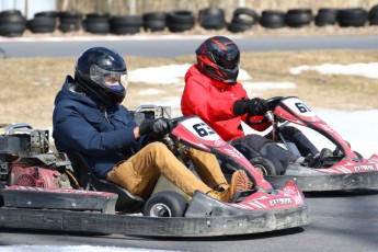 Go kart on ice événement Nicolas Barrette