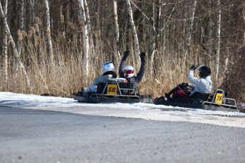 Go kart on ice événement Nicolas Barrette