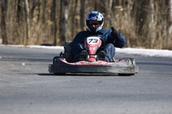 Go kart on ice événement Nicolas Barrette