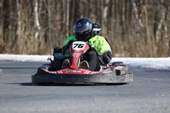 Go kart on ice événement Nicolas Barrette