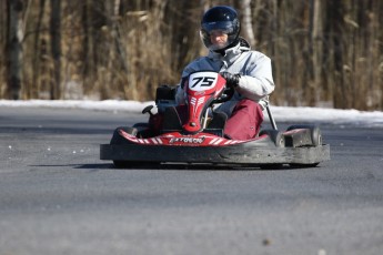 Go kart on ice événement Nicolas Barrette