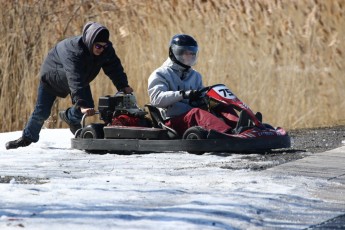 Go kart on ice événement Nicolas Barrette