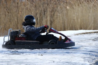 Go kart on ice événement Nicolas Barrette