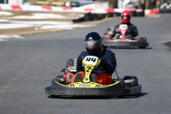 Go kart on ice événement Nicolas Barrette