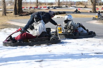 Go kart on ice événement Nicolas Barrette