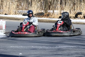 Go kart on ice événement Nicolas Barrette