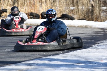 Go kart on ice événement Nicolas Barrette