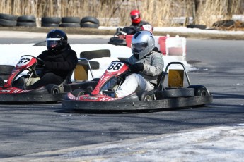 Go kart on ice événement Nicolas Barrette