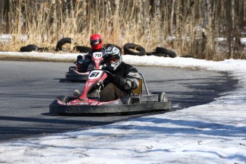 Go kart on ice événement Nicolas Barrette