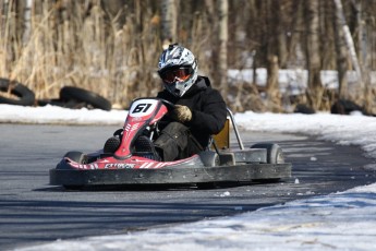 Go kart on ice événement Nicolas Barrette