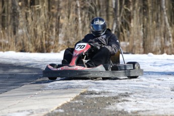 Go kart on ice événement Nicolas Barrette