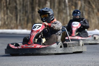 Go kart on ice événement Nicolas Barrette