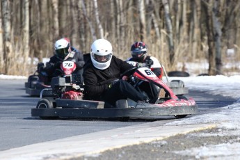 Go kart on ice événement Nicolas Barrette