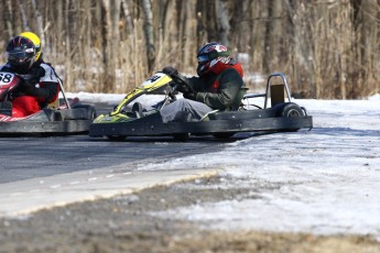 Go kart on ice événement Nicolas Barrette