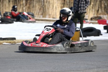 Go kart on ice événement Nicolas Barrette