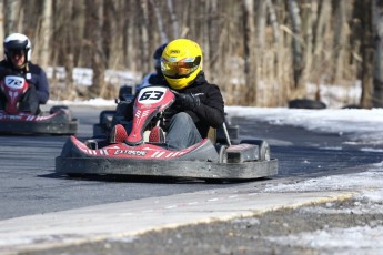 Go kart on ice événement Nicolas Barrette